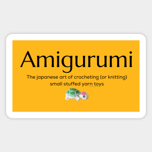 Amigurumi with Turtle and black lettering Sticker